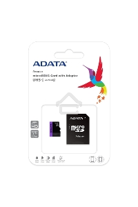 Флеш карта microSDXC 64GB ADATA  UHS-1 CL10 (AUSDX64GUICL10-RA1) + SD adaptor