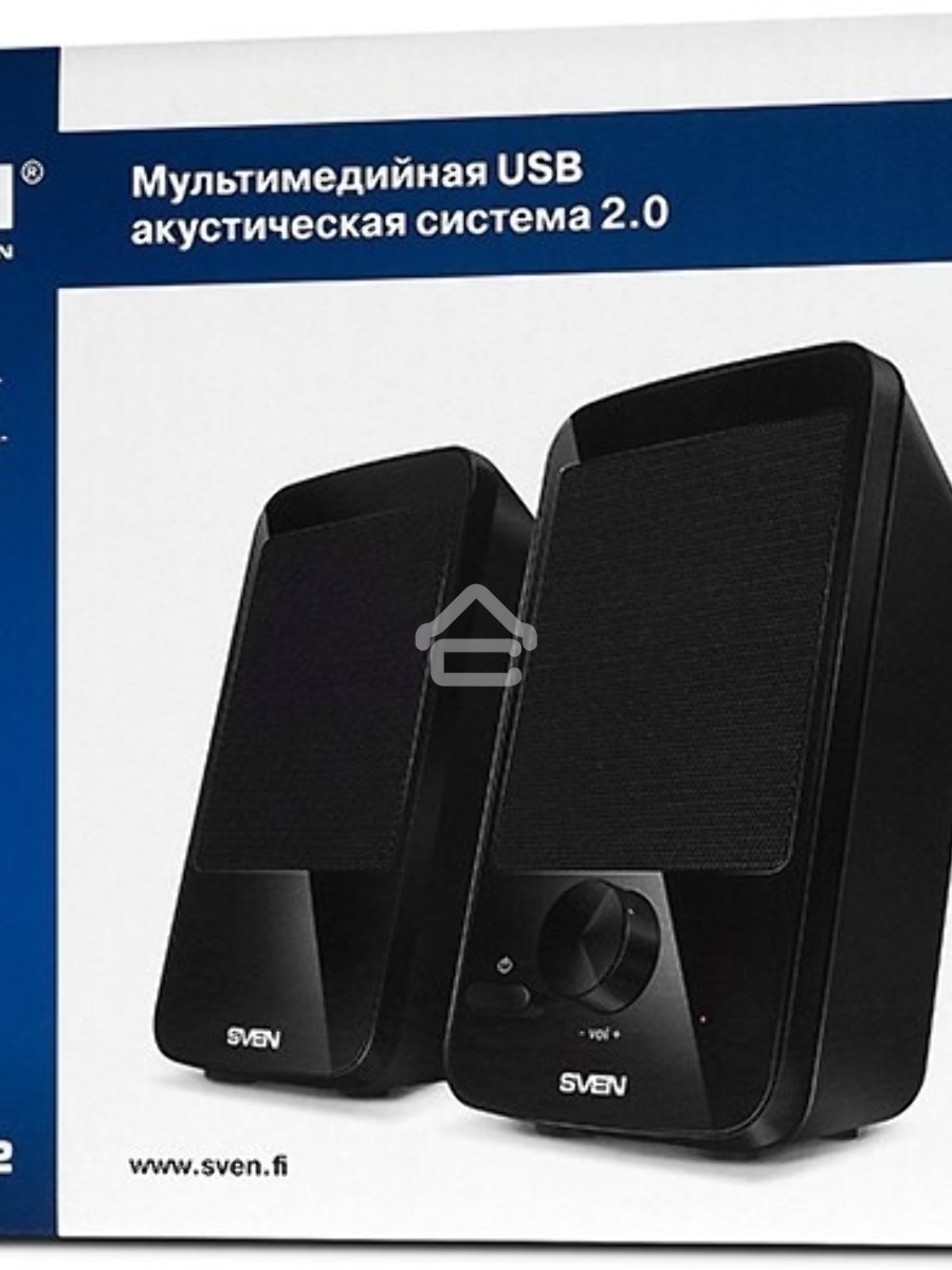 Колонки SVEN 312, черный {2.0, 100 – 20 000 Гц, 4Вт}