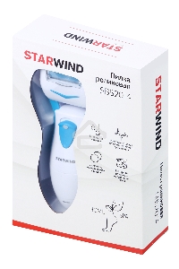Пилка электрическая Starwind SBS 2014 для стоп, синий/белый, 2 насадки