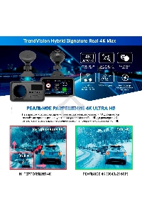 Видеорегистратор с радар-детектором TrendVision Hybrid Signature Real 4K Max GPS ГЛОНАСС черный