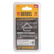 Насадка для МФИ Denzel режущая пазовая прямая, HCS, по дереву, 20 х 1,4 мм, мелкий зуб