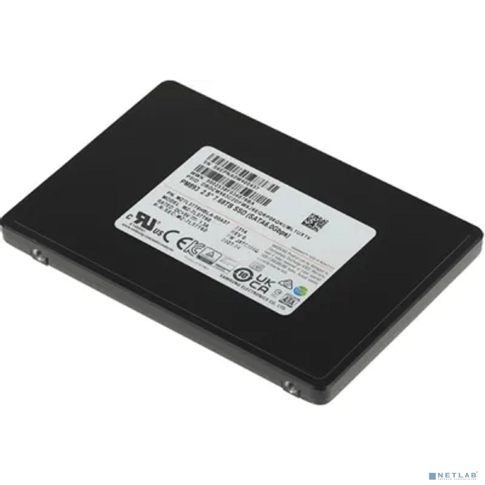 Накопитель SSD Samsung PM893, 7.68Tb, SATA III, 2.5