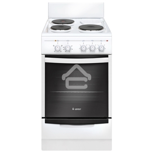 Плита электрическая Gefest 5140 0031 белый, конфорок 3 шт, духовка 55 л, 50 см x 85 см x 58.5 см