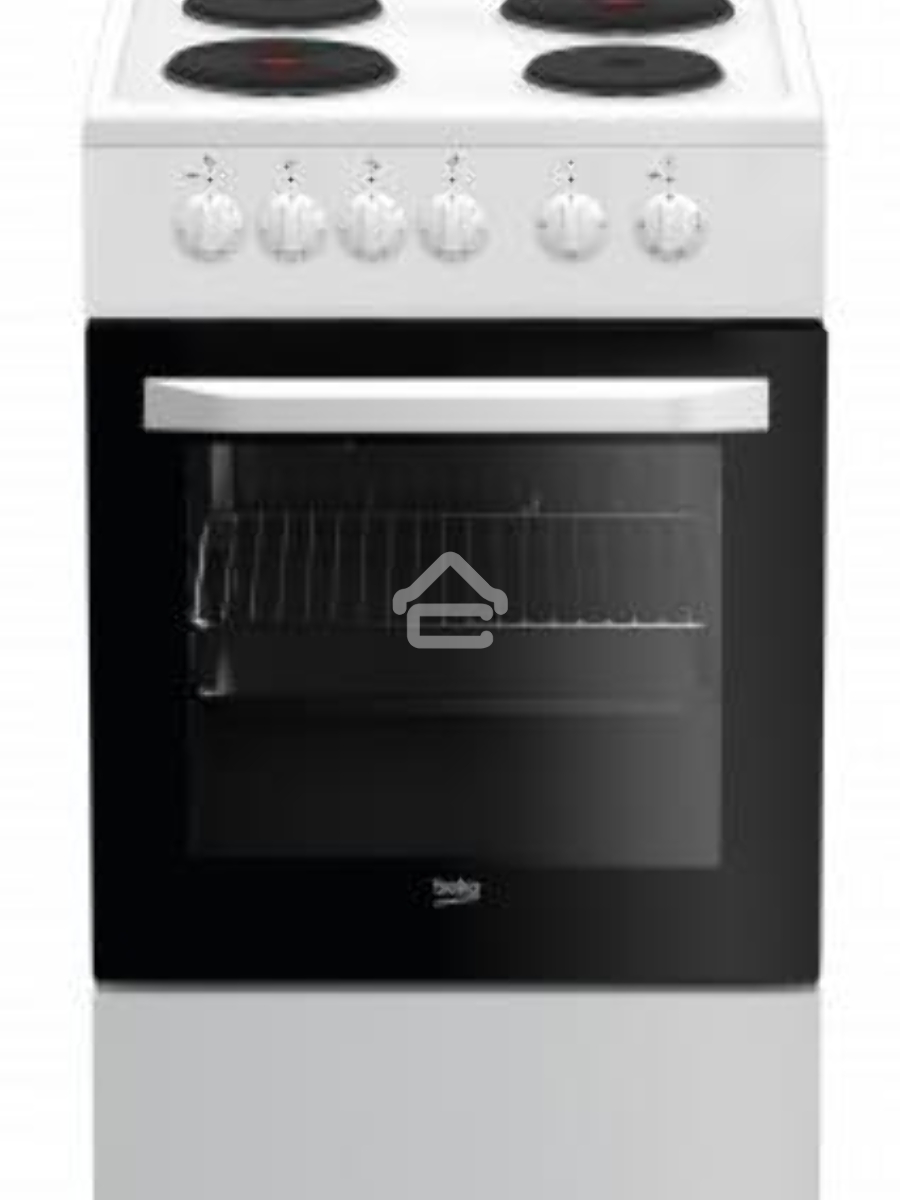 Плита электрическая Beko FFSS56000W белый, конфорок 4 шт, духовка 60 л, 50 см x 85 см x 60 см
