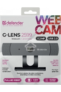 Веб-камера Defender G-lens 2599 FullHD 1080p, 2МП