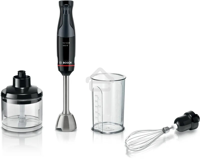 Блендер погружной Bosch MSM4B621, 1000Вт, черный