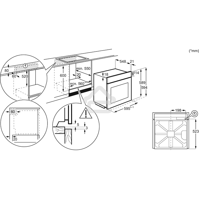 Духовой шкаф Электрический Electrolux COE7P31X2 черный/серебристый