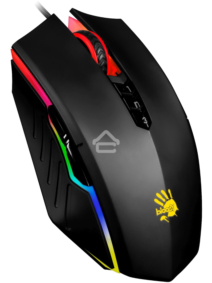 Мышь проводная A4Tech Bloody A70A черный, 6200 dpi, USB Type-A, кнопки - 8