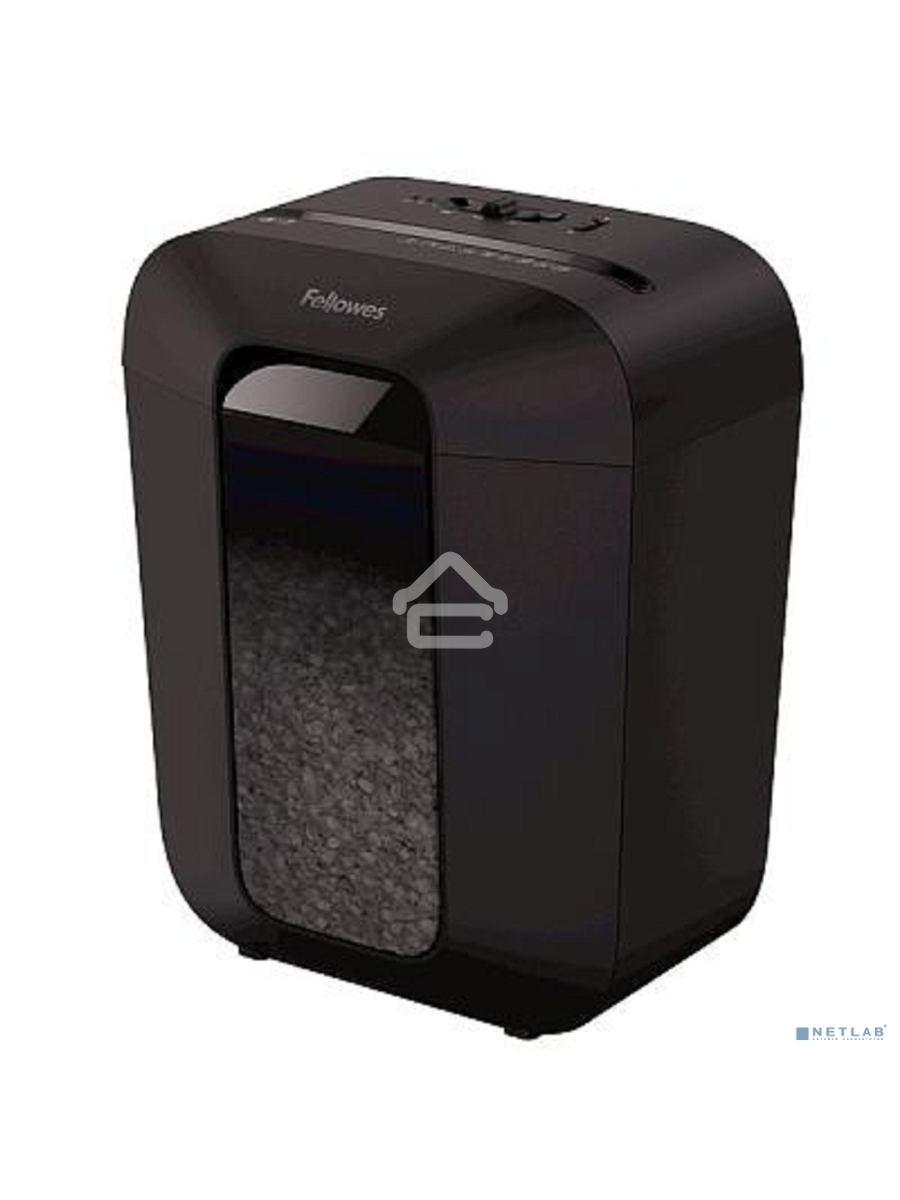 Шредер Fellowes PowerShred LX41 черный (секр.P-4)/перекрестный/8лист./17лтр./скрепки/скобы/пл.карты