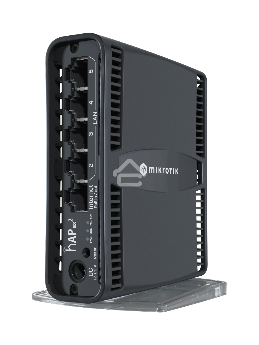 Маршрутизатор mikroTik hAP ax2 C52iG-5HaxD2HaxD-TC WIFI6, 2.4+5Ghz, 5RJ45 1Gbit, 1 POE