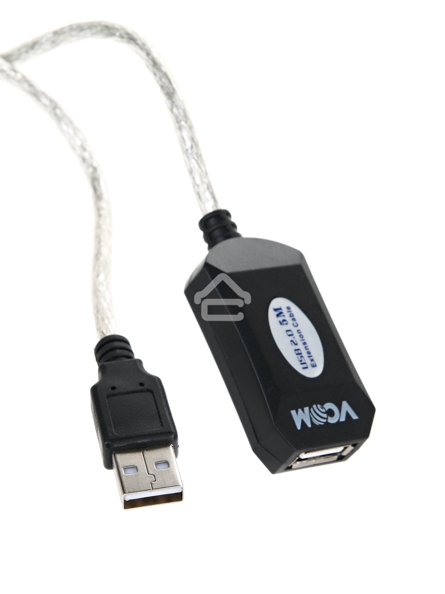 Кабель VCOM VUS7049-5M USB2.0-repeater, удлинительный активный <Am-->Af> 5м