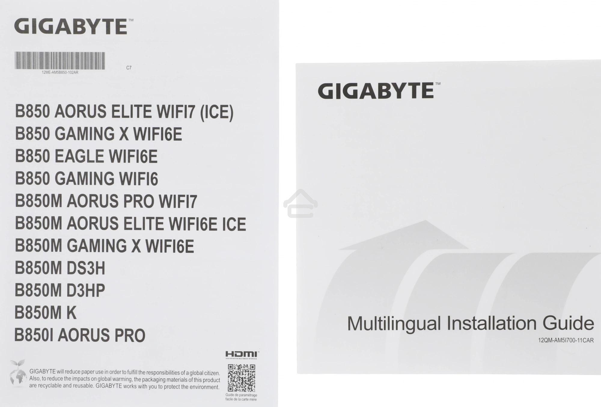 Материнская плата Gigabyte B850M GAMING X WIFI6E/WF6E, Socket AM5, AMD B850, 4xDDR5, 4xSATA, 2xM.2, 1xPCI-E 5.0 x16, 1xPCI-E 3.0 x4, 1xHDMI, 2xDP, 1x 2.5Gb LAN, 1xUSB-C 3.2 Gen 2, 1xUSB-A 3.2 Gen 2, 2xUSB-A 3.2 Gen 1, 4xUSB-A 2.0, 3x3.5 мм, 7.1, Micro-ATX