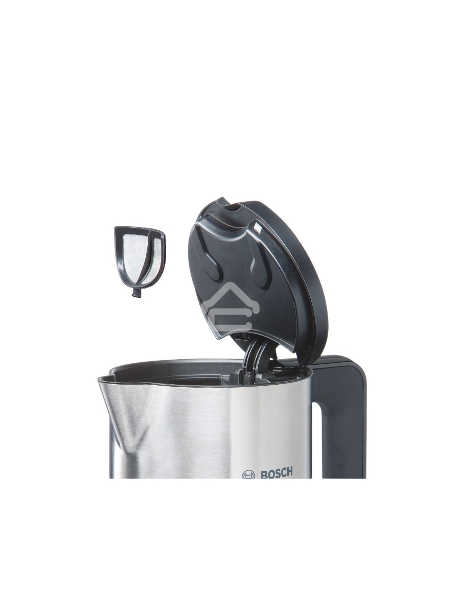 Чайник электрический Bosch TWK8611P 1.5л. 2400Вт белый/серебристый (корпус: нержавеющая сталь)