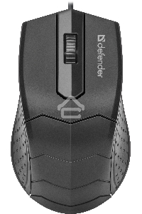 Мышь проводная Defender HIT MB-530 черный, 1000 dpi, USB, кнопки - 3