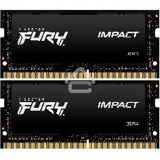 Оперативная память Kingston Fury Impact, DDR4, 64Gb (2x32Gb), 3200MHz, CL20, SO-DIMM