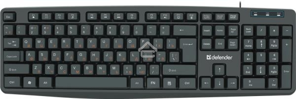 Клавиатура проводная Defender Concept HB-164, USB, черный