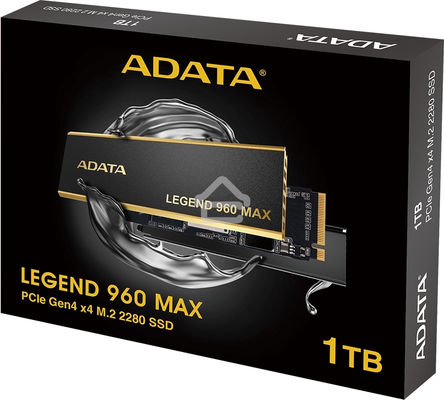 Накопитель SSD ADATA LEGEND 960 MAX, 1Tb, PCIe 4.0 x4, M.2 2280, NVMe, R/W 7400/6000, с радиатором