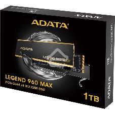 Накопитель SSD ADATA LEGEND 960 MAX, 1Tb, PCIe 4.0 x4, M.2 2280, NVMe, R/W 7400/6000, с радиатором