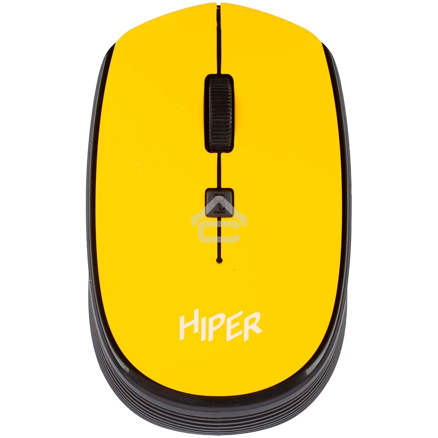 Мышь беспроводная HIPER HOMW-085 желтый, 1600 dpi, радиоканал, USB, кнопки - 4
