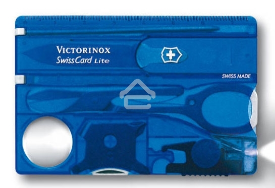 Швейцарская карта Victorinox SwissCard Lite (0.7322.T2) синий полупрозрачный коробка подарочная