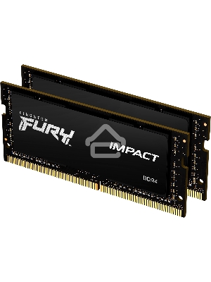 Оперативная память Kingston Fury Impact, DDR4, 64GB (2x32GB), 3200MHz, CL20, SO-DIMM