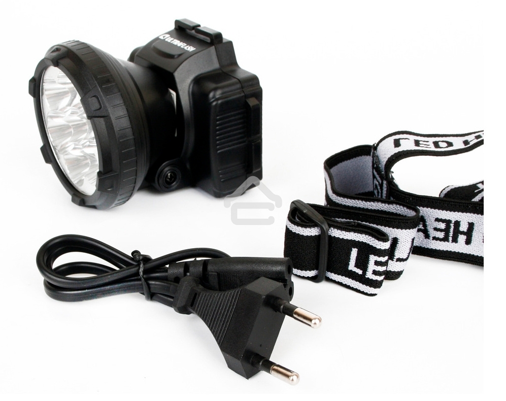 Фонарь ULTRAFLASH LED5362налобн аккум 220в черный 7led 2 реж пласт бокс