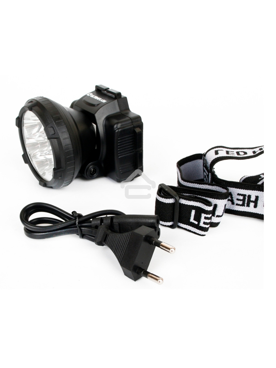 Фонарь ULTRAFLASH LED5362налобн аккум 220в черный 7led 2 реж пласт бокс