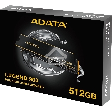 Накопитель SSD ADATA LEGEND 900, 512Gb, PCIe 4.0 x4, M.2 2280, NVMe, R/W 6200/2300, с радиатором
