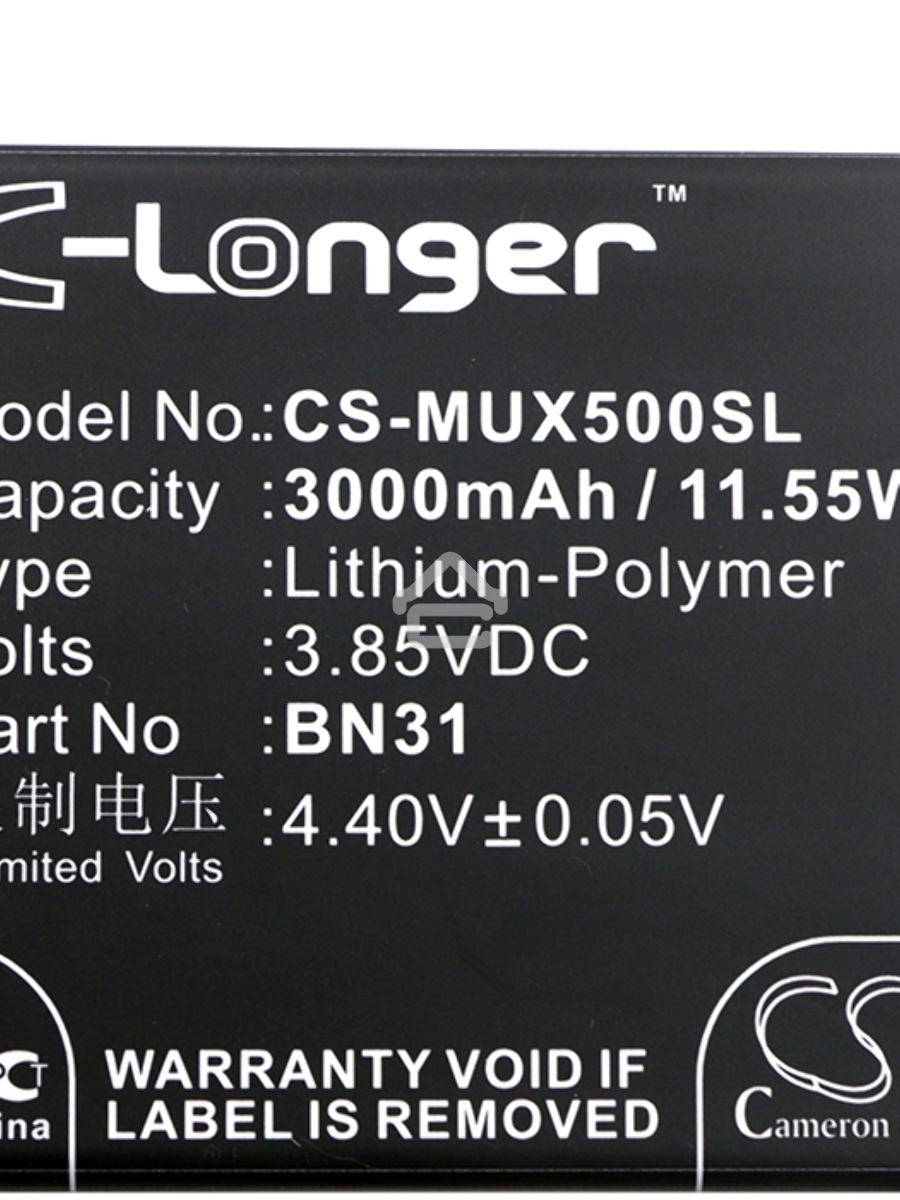Аккумулятор CameronSinoCS-MUX500SL BN31 для Xiaomi 5X, MDE63.85V / 3000mAh / 11.55Wh