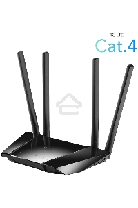 Роутер беспроводной Cudy LT400 N300 10/100BASE-TX/4G cat.4 черный