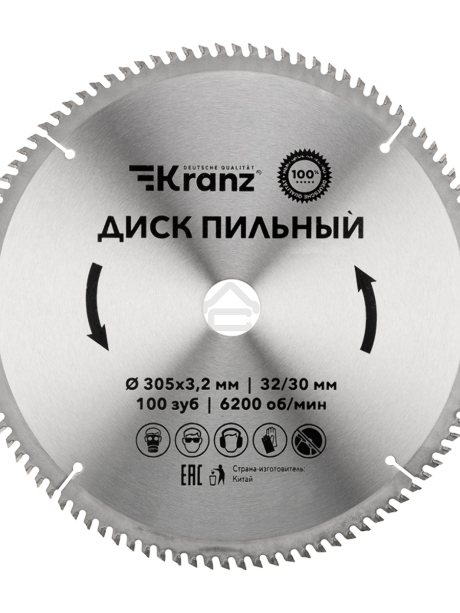 Диск пильный 305 мм х 100 зуб х 32/30 мм Kranz
