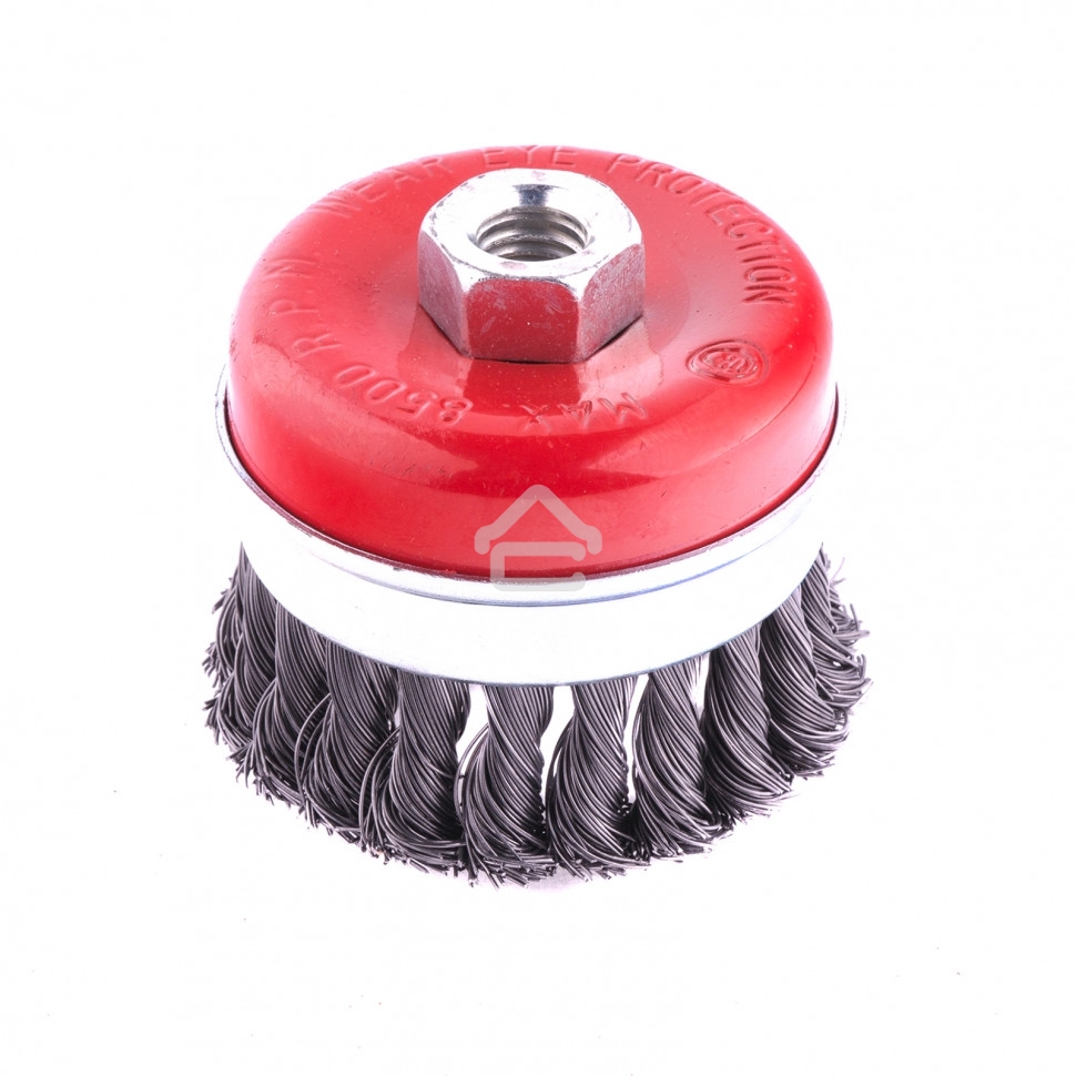 Щетка Matrix для УШМ Heavy Duty, 80 мм, М14, Чашка, крученая проволока 0,5 мм