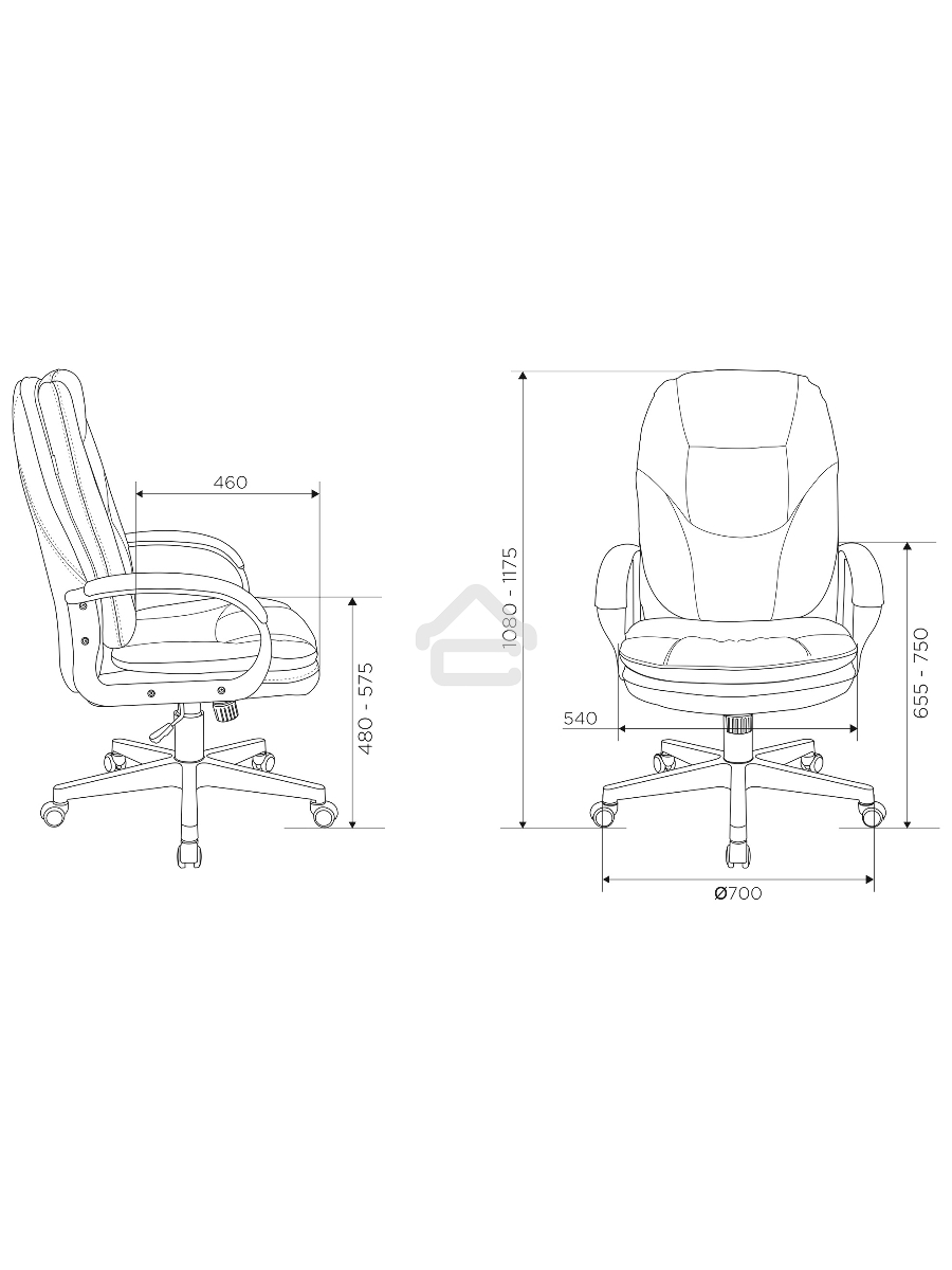 Кресло руководителя Бюрократ CH-868N Fabric черный Light-20, крестовина пластик