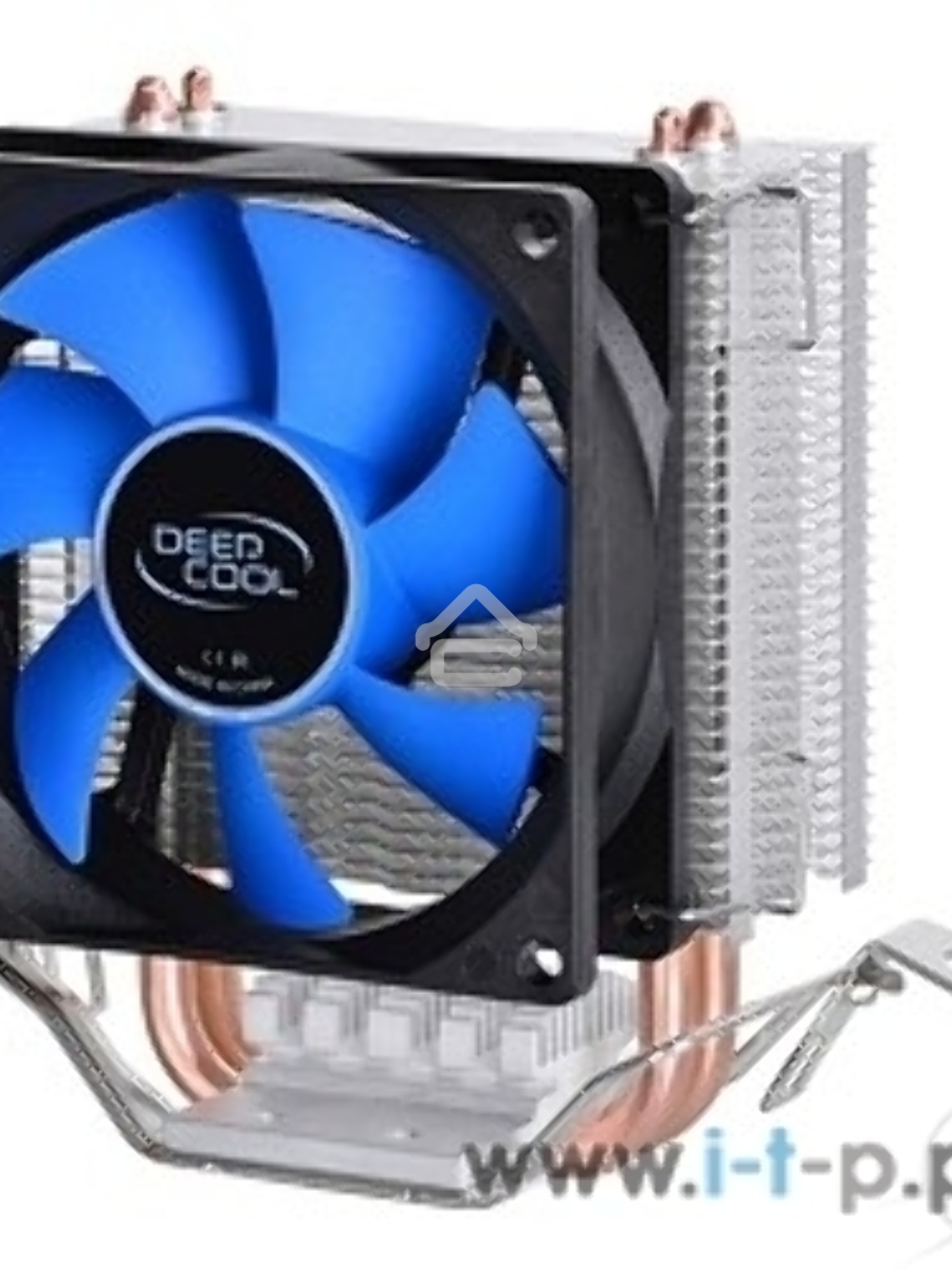 Кулер для процессора DEEPCOOL ICE EDGE MINI FS V2.0 синий, 80 мм, алюминий/медь, 2200 об/мин, 24.7 дБ, 3 pin, 100 Вт, 112 мм