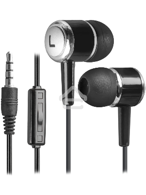 Наушники Defender Pulse 427 черный  вставки