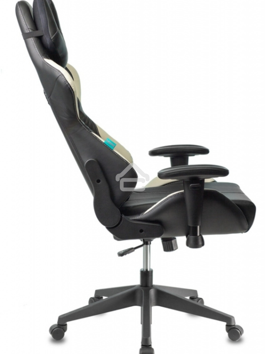 Кресло игровое Бюрократ VIKING 5 AERO WHITE черный/белый искусственная кожа