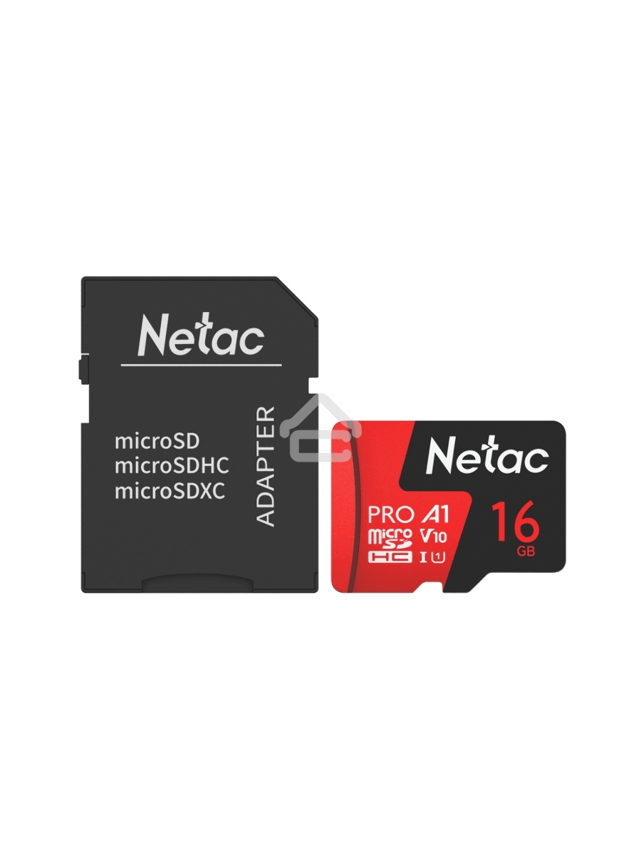 Флеш-накопитель NeTac Карта памяти Netac MicroSD card P500 Extreme Pro 16GB, retail version w/SD adapter