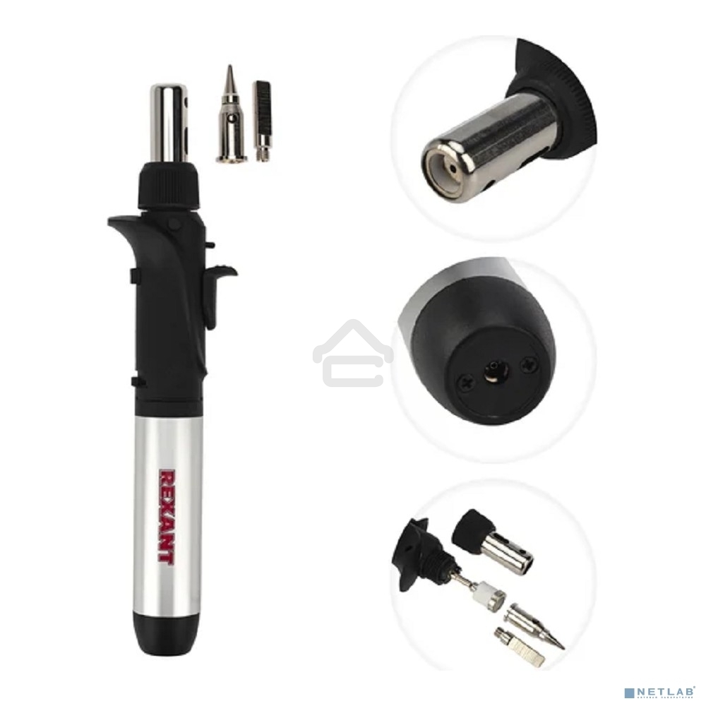 Паяльник Rexant газовый с пьезоподжигом, 17 мл