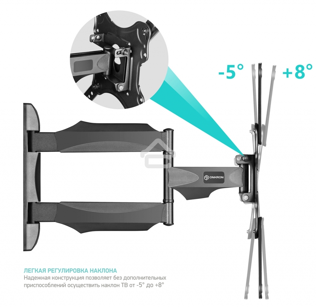 Кронштейн ONKRON M4 черный 32-65