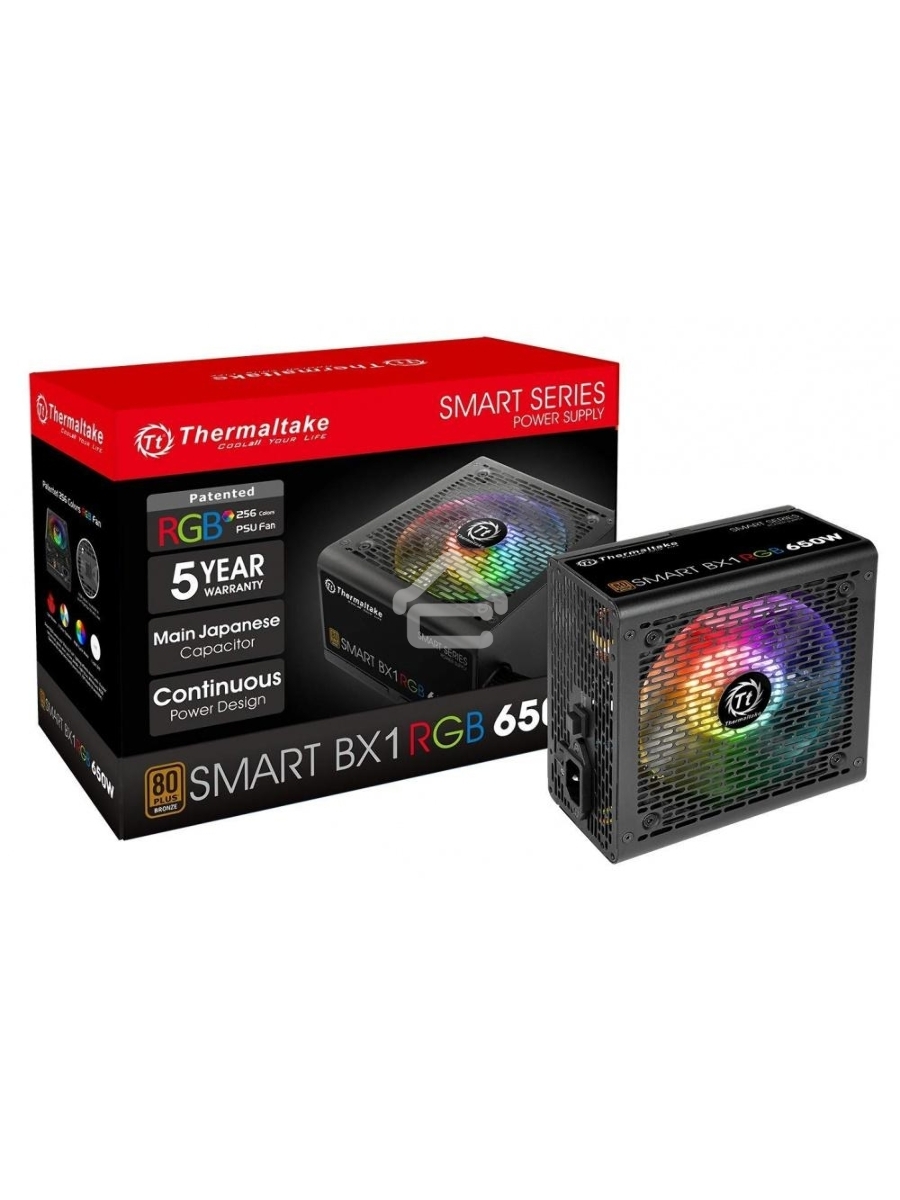 Блок питания Thermaltake Smart PS-SPR-0650NHSABE-1, 650Вт, 80 PLUS Bronze, 120мм, черный