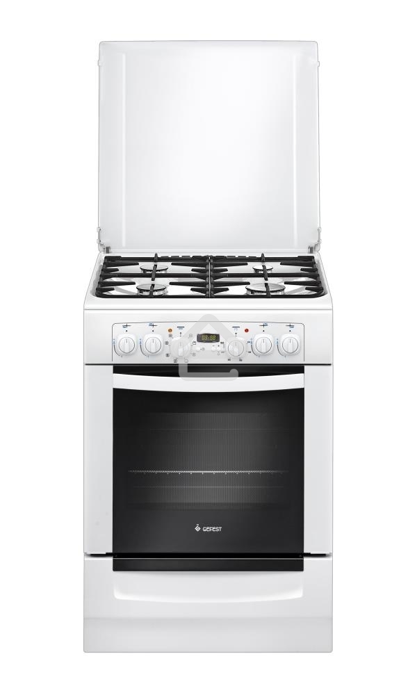 Плита комбинированная Gefest ПГЭ 6102-03 белый, конфорок 4 газовых, духовка 55 л, 60 см x 85 см x 60 см