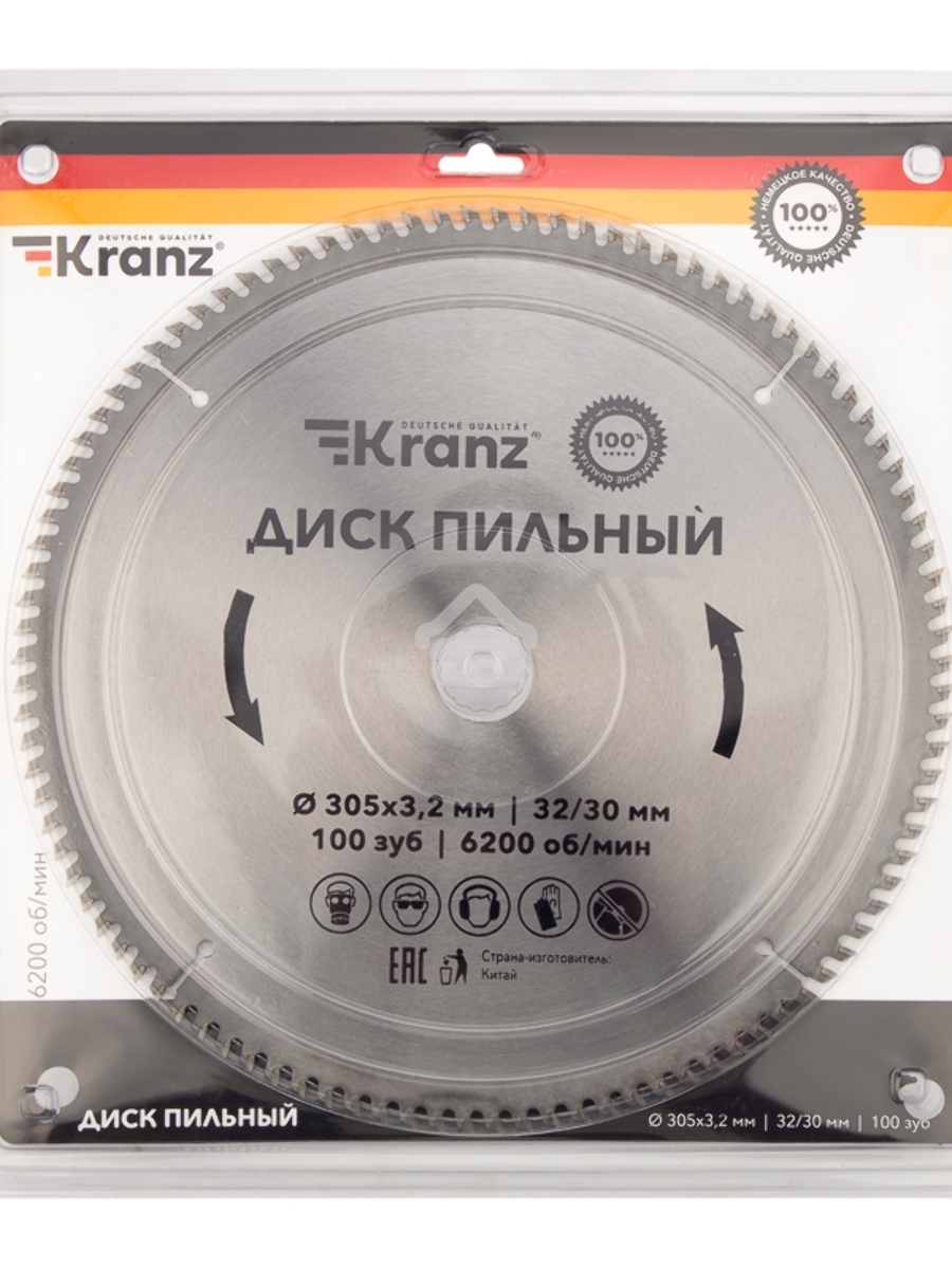 Диск пильный 305 мм х 100 зуб х 32/30 мм Kranz