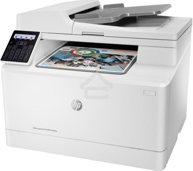 МФУ лазерное HP Color LaserJet Pro M183fw (7KW56A), A4, цветной, печ. до 16 стр/мин., скан. до 15 стр/мин. (ч/б) 8 стр/мин. (цвет), 600 x 600 dpi (печать) 1200x1200dpi (скан.), USB, RJ-45, Wi-Fi, Air Print, Mopria