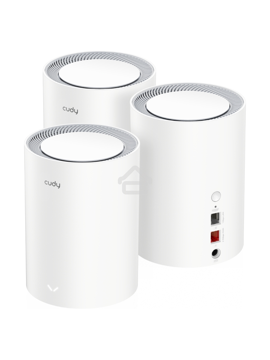 Бесшовный Mesh роутер Cudy M1800(3-Pack) AX1800 10/100/1000BASE-TX белый (упак.:3шт)