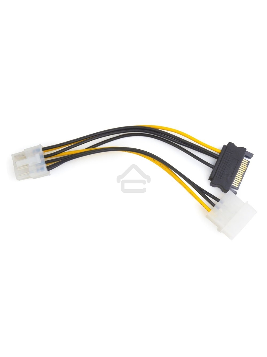 Разветвитель питания Cablexpert CC-PSU-82, Molex+SATA->PCI-Express 8pin, для подключения в/к PCI-Е (8pin) к б/п ATX