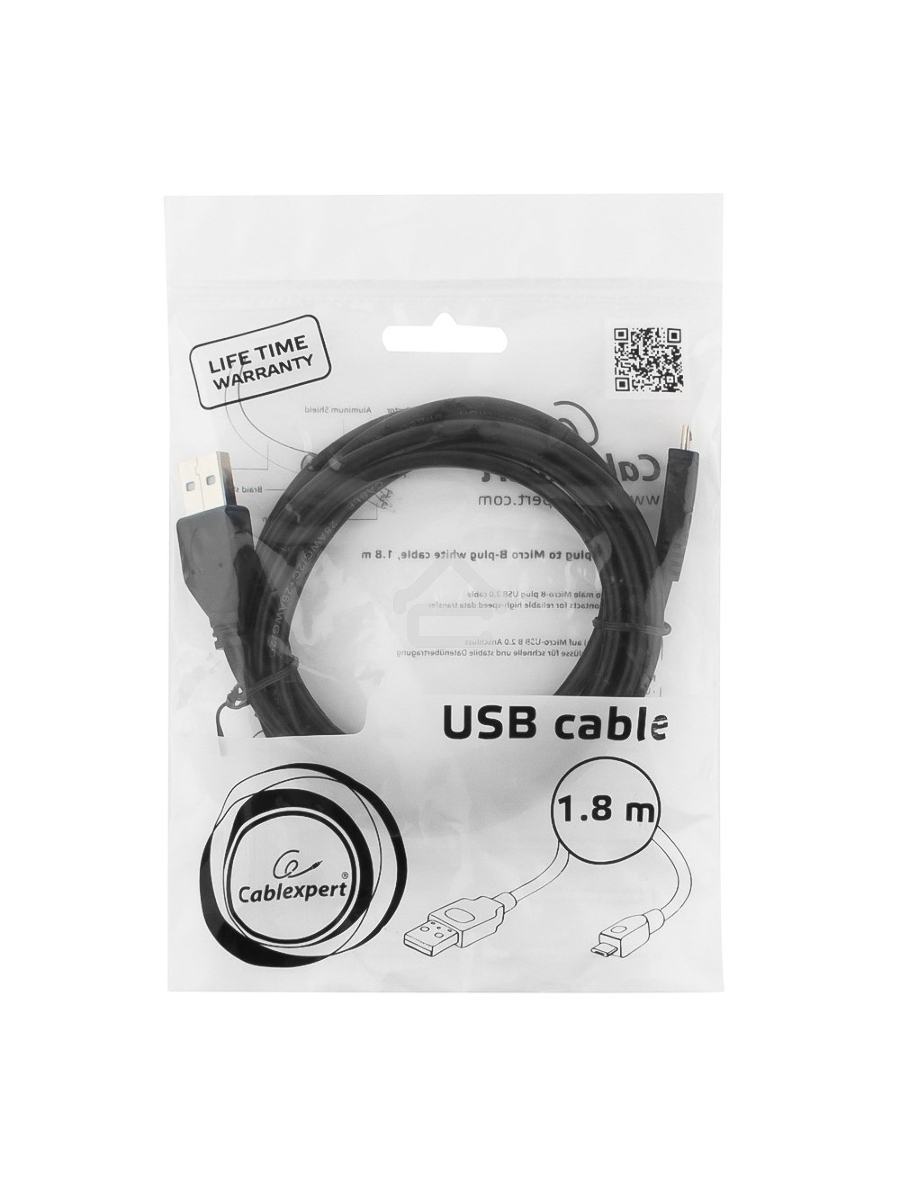 Кабель Gembird PRO CCP-mUSB2-AMBM-6 USB 2.0 кабель для соед. 1.8м А-microB (5 pin) позол.конт., пакет