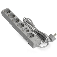 Удлинитель ExeGate EX285829RUS ECE-6-1.8G (6 евророзетки с заземлением, 1.8 м, серый)