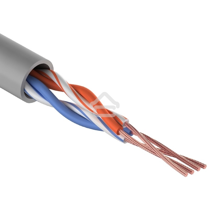 Кабель витая пара Rexant UTP 2PR 24AWG, cat.5e, STRANDED (бухта 305 м)