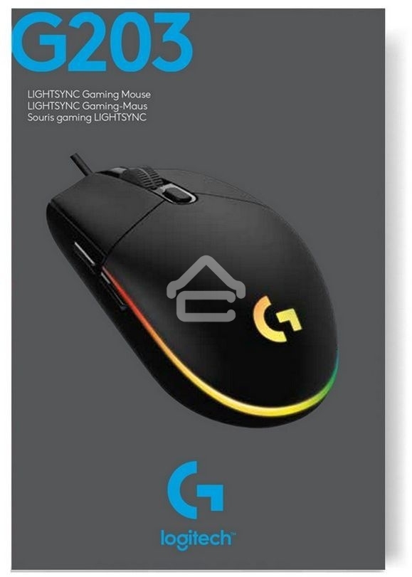 Мышь проводная Logitech G102 LIGHTSYNC черный, 8000 dpi, USB, кнопки - 6