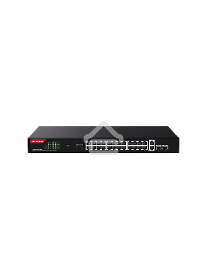 Коммутатор неуправляемый IP-COM G1128P-24-410W PoE, 28 портов, 26x1 Гбит/с, SFP 2x1 Гбит/с, PoE 24x30 Вт (до 370 Вт)